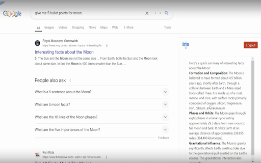Iris AI - Chrome Extension