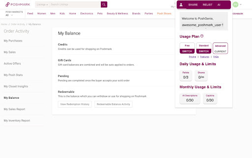 PoshGenie - Chrome Extension
