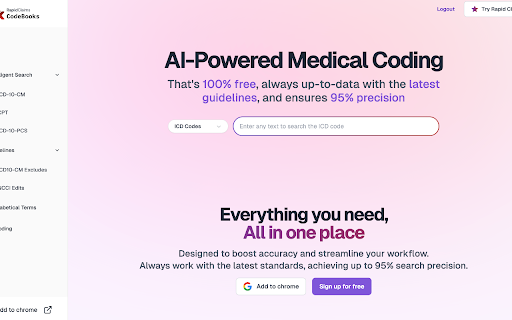 AI Medical Coding Assistant - Chrome Extension